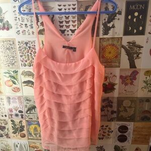 Dex tank top blouse. Size large. Great condition. Pink.